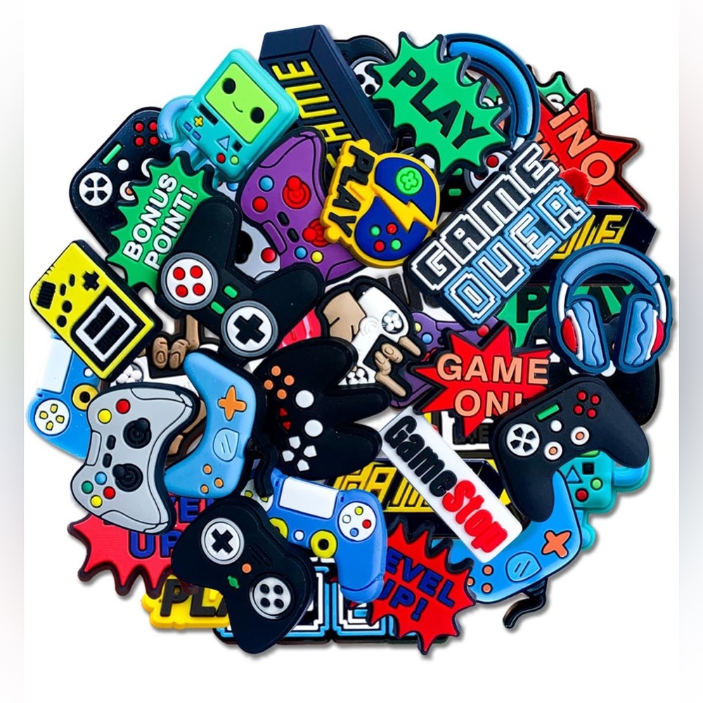 Gamer and Video Game Croc Charms Video Game Decoration Charms